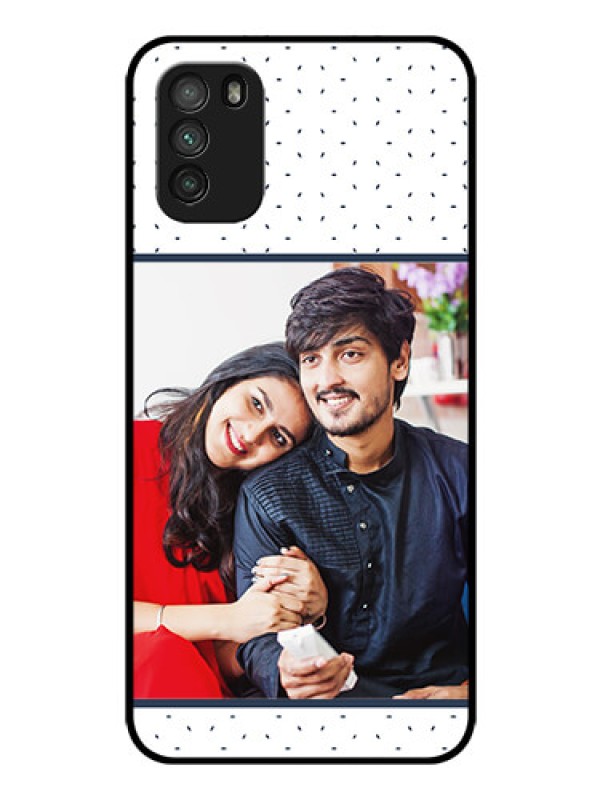 Custom Poco M3 Personalized Glass Phone Case  - Premium Dot Design