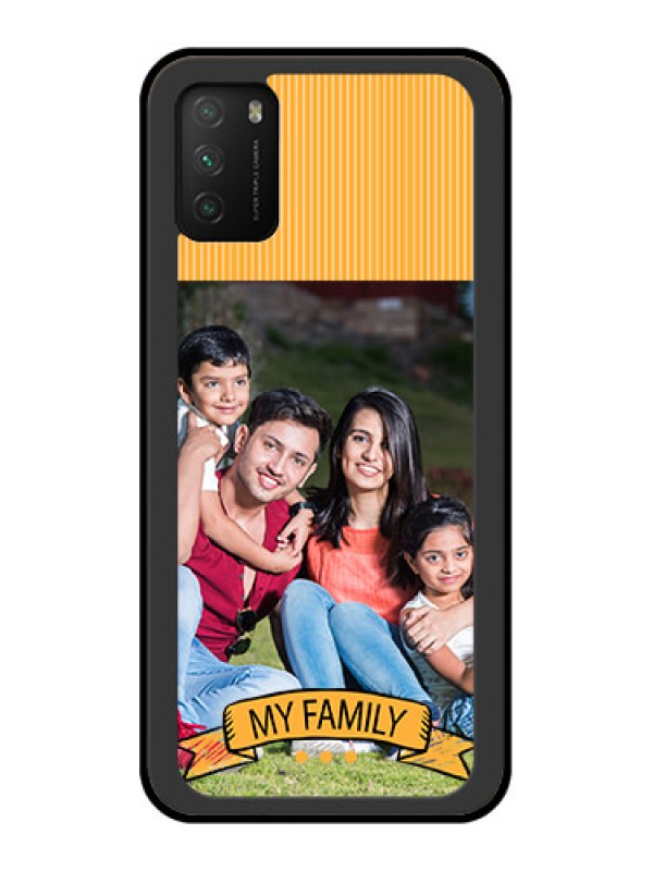 Custom Poco M3 Custom Glass Phone Case  - My Family Design