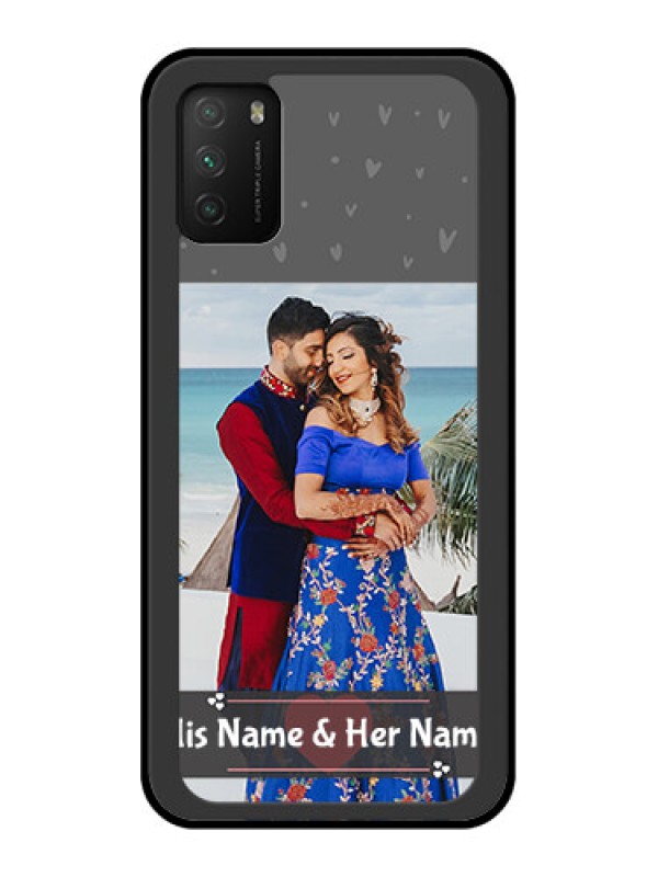 Custom Poco M3 Custom Glass Mobile Case  - Buy Love Design with Photo Online