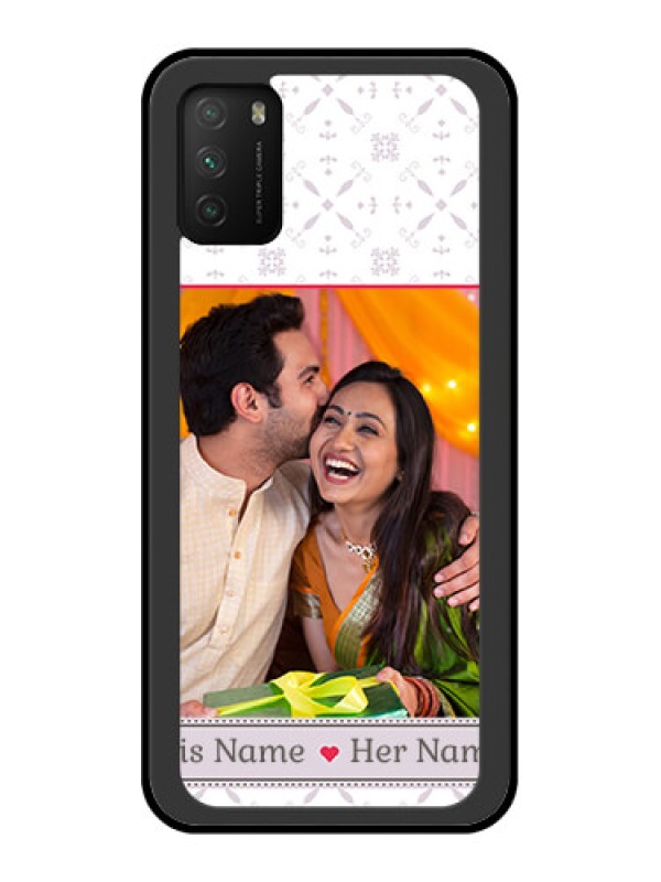 Custom Poco M3 Custom Glass Mobile Case  - with Photo and Ethnic Design