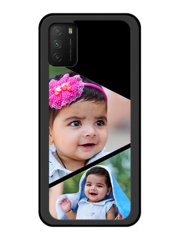 Custom Poco M3 Custom Glass Phone Case  - Semi Cut Design