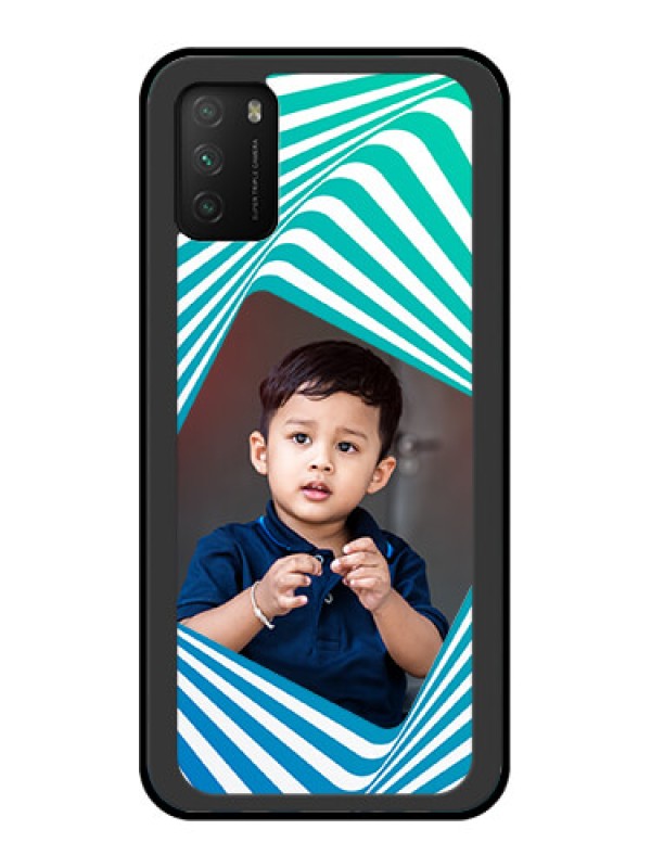 Custom Poco M3 Personalized Glass Phone Case  - Abstract Spiral Design