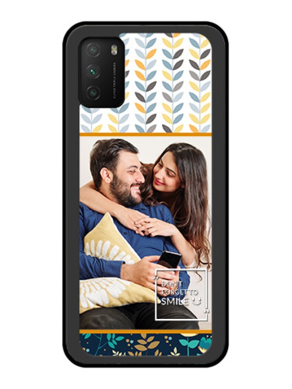 Custom Poco M3 Custom Glass Mobile Case  - Pattern Design
