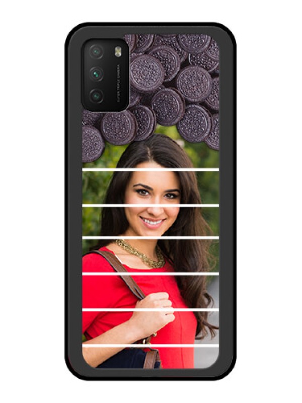 Custom Poco M3 Custom Glass Phone Case  - with Oreo Biscuit Design