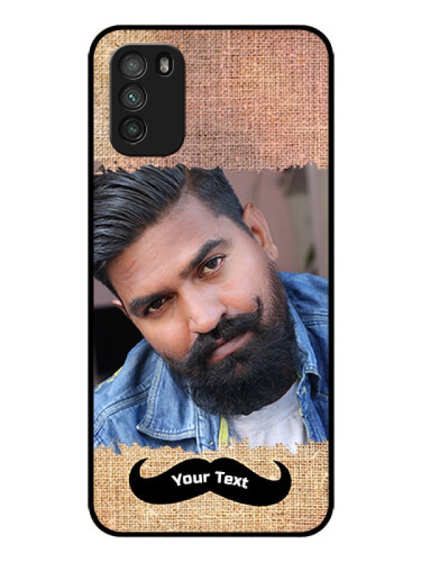 Custom Poco M3 Personalized Glass Phone Case  - with Texture Design