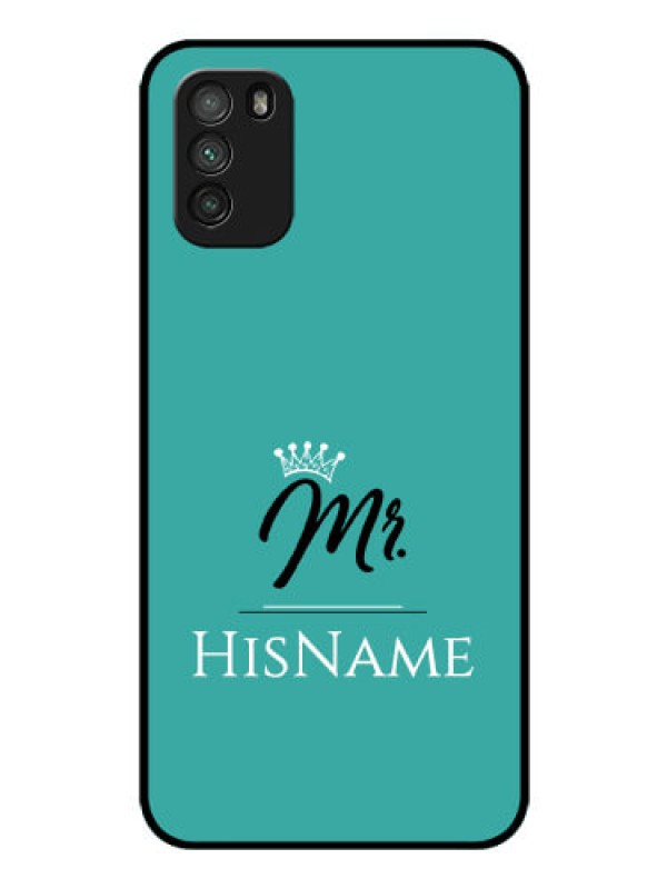 Custom Poco M3 Custom Glass Phone Case Mr with Name