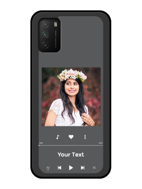 Custom Poco M3 Custom Glass Mobile Case - Play The Music Design