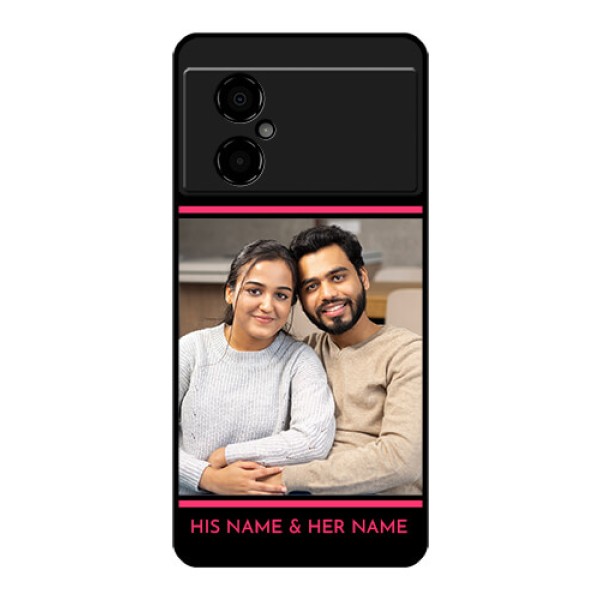 Poco M4 5G Custom Glass Mobile Case - with Add Text Design