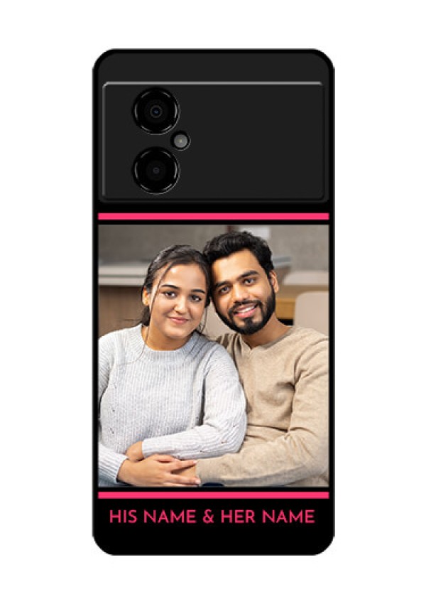 Poco M4 5G Custom Glass Mobile Case - with Add Text Design