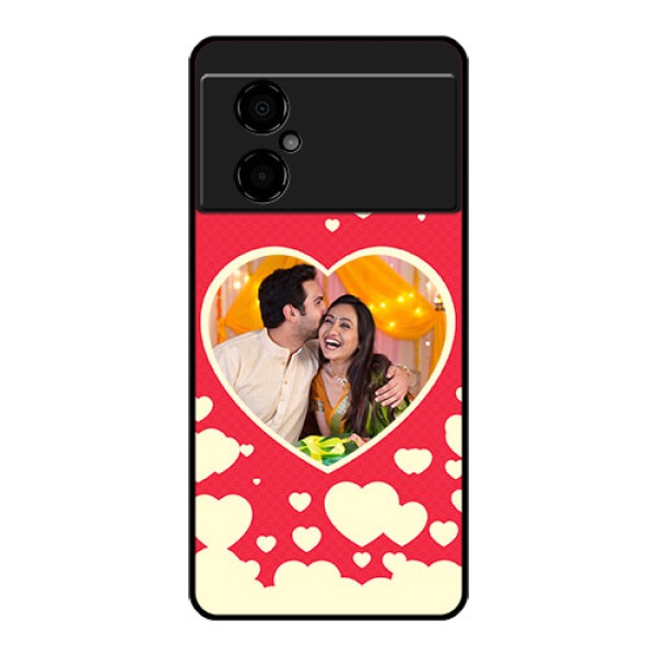 Poco M4 5G Custom Glass Mobile Case - Love Symbols Phone Cover Design