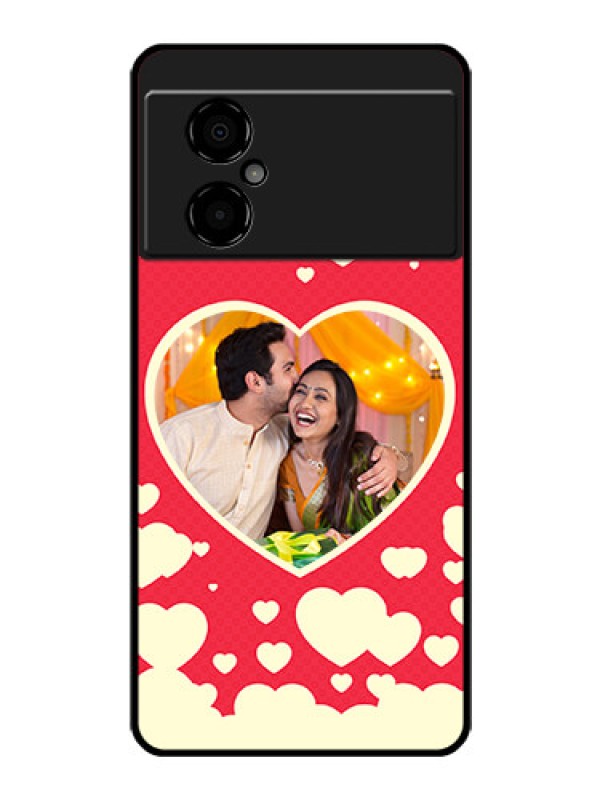 Custom Poco M4 5G Custom Glass Mobile Case - Love Symbols Phone Cover Design