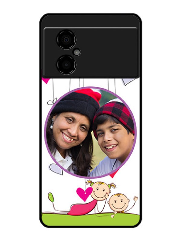 Custom Poco M4 5G Photo Printing on Glass Case - Cute Kids Phone Case Design