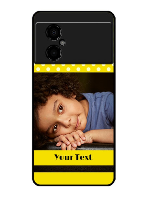 Custom Poco M4 5G Custom Glass Phone Case - Bright Yellow Case Design