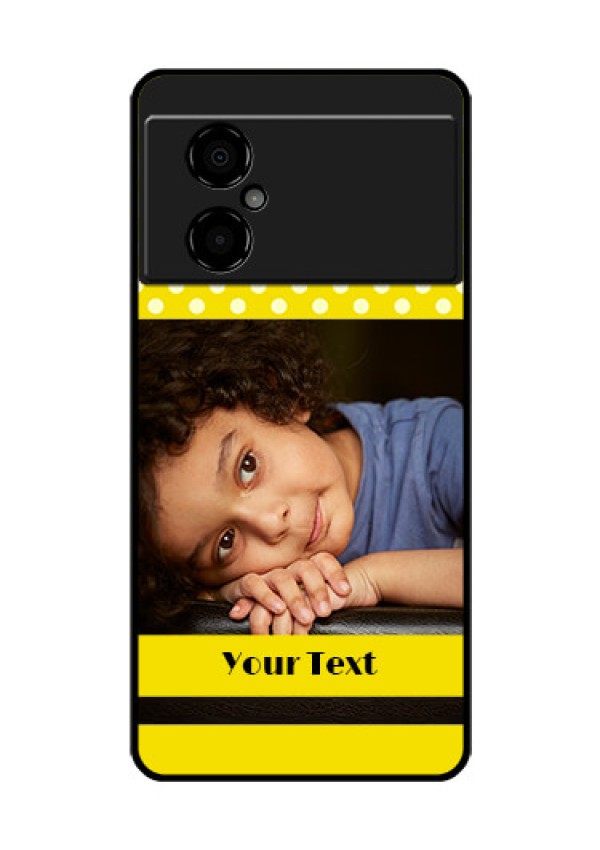 Poco M4 5G Custom Glass Phone Case - Bright Yellow Case Design