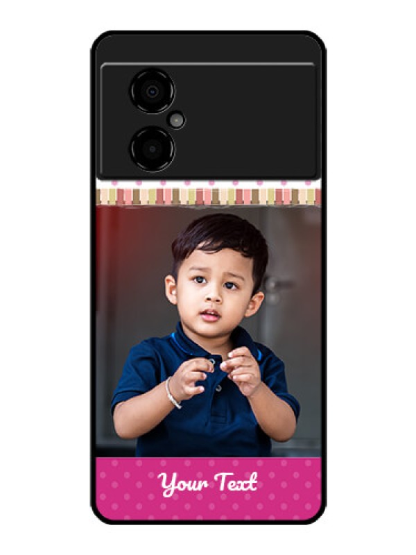 Custom Poco M4 5G Photo Printing on Glass Case - Cute Girls Cover Design