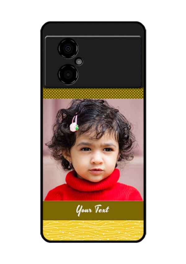 Poco M4 5G Custom Glass Phone Case - Simple Green Color Design