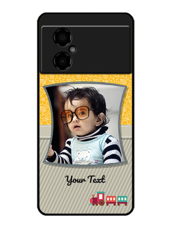 Custom Poco M4 5G Personalized Glass Phone Case - Baby Picture Upload Design