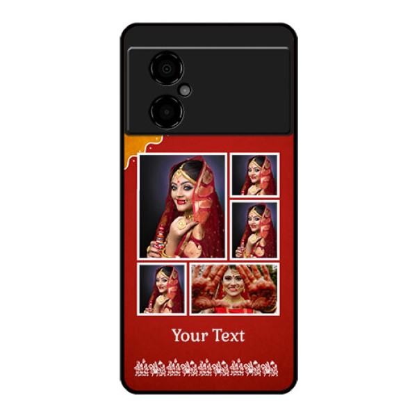 Poco M4 5G Personalized Glass Phone Case - Wedding Pic Upload Design Poco M4 5G Personalized Glass Phone Case - Wedding Pic Upload Design
