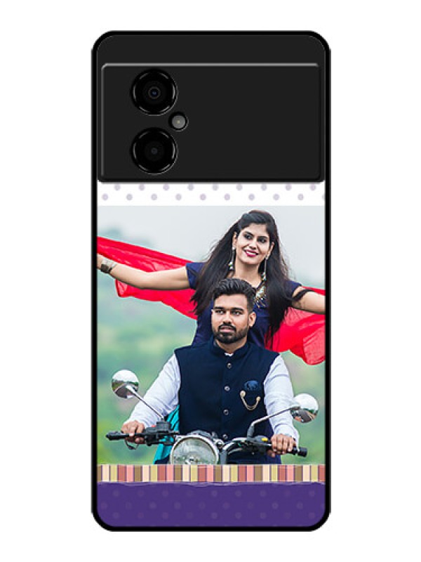 Custom Poco M4 5G Photo Printing on Glass Case - Cute Family Design