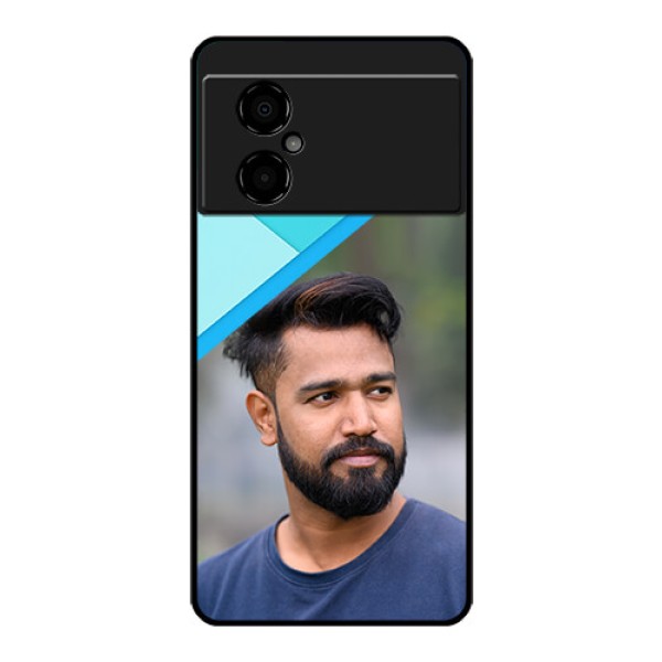 Poco M4 5G Custom Glass Phone Case - Blue Pattern Design