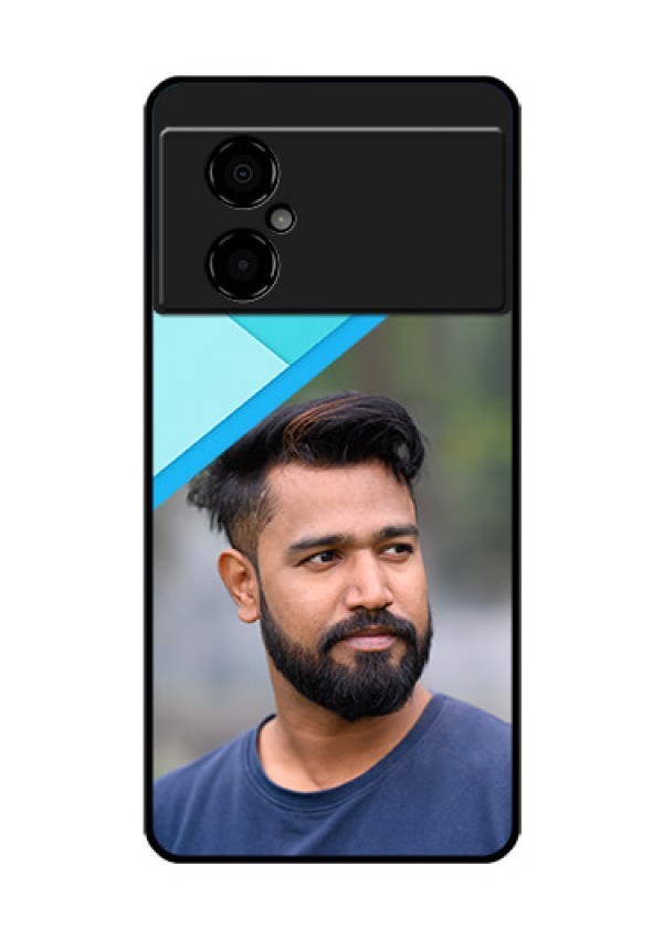 Poco M4 5G Custom Glass Phone Case - Blue Pattern Design