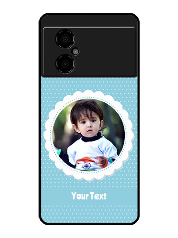 Custom Poco M4 5G Personalised Glass Phone Case - Violet Pattern Design