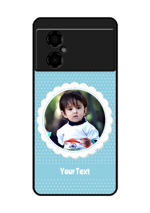 Poco M4 5G Personalised Glass Phone Case - Violet Pattern Design