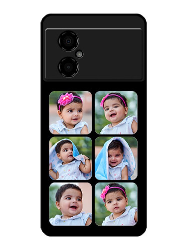 Custom Poco M4 5G Photo Printing on Glass Case - Multiple Pictures Design