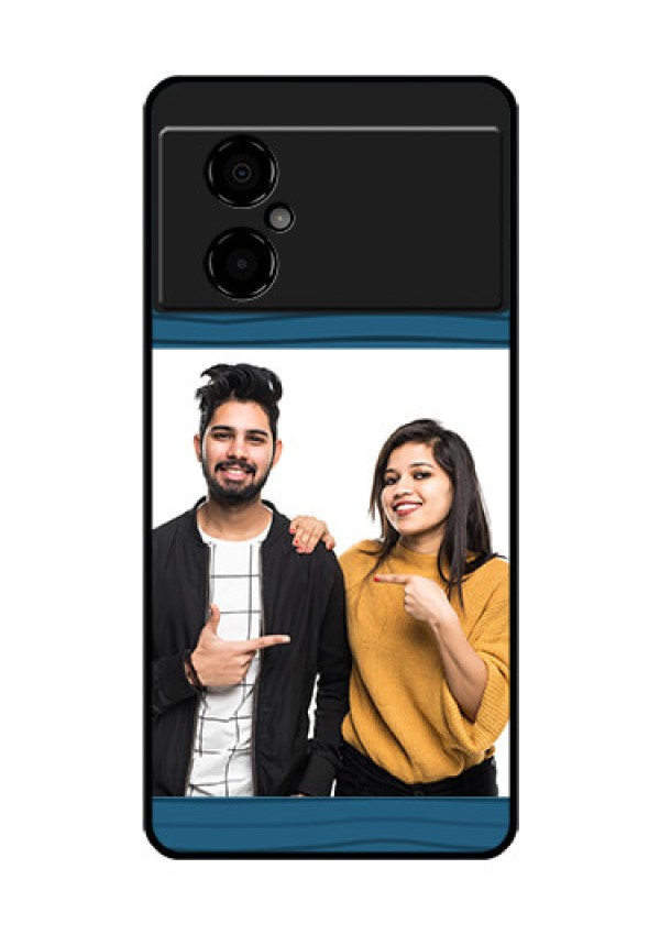 Poco M4 5G Custom Glass Phone Case - Blue Pattern Cover Design