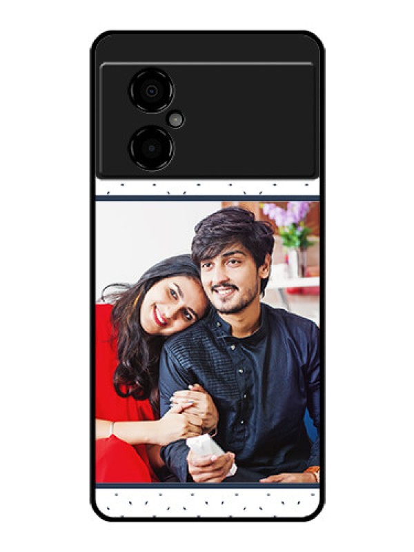 Custom Poco M4 5G Personalized Glass Phone Case - Premium Dot Design