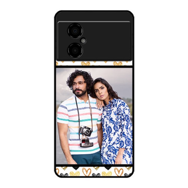 Poco M4 5G Photo Printing on Glass Case - Love Symbol Design