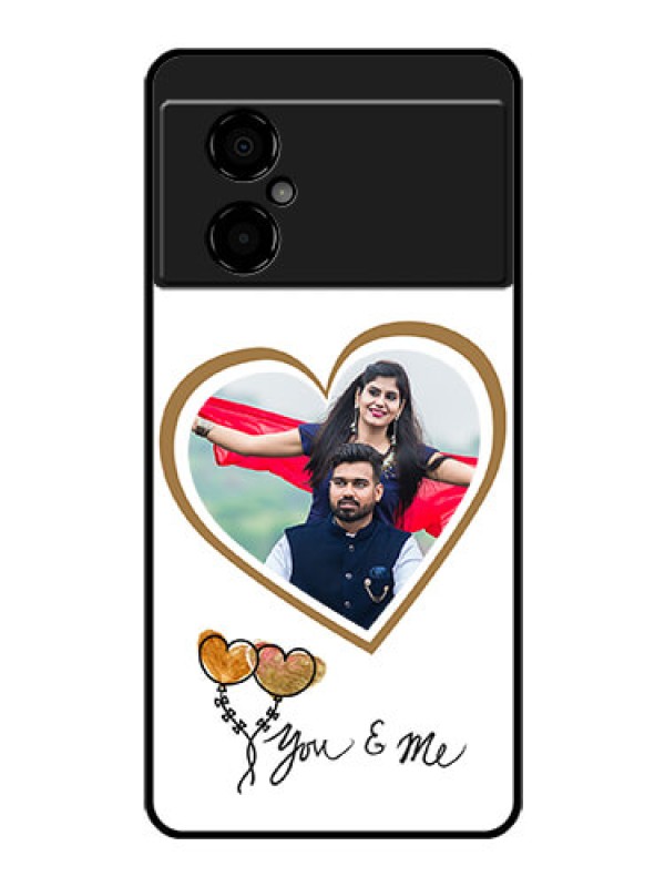 Custom Poco M4 5G Custom Glass Mobile Case - You & Me Design