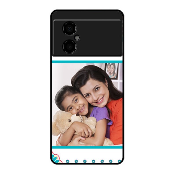 Poco M4 5G Custom Glass Phone Case - Flower Design