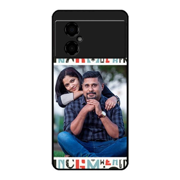 Poco M4 5G Personalized Glass Phone Case - Alphabet Design