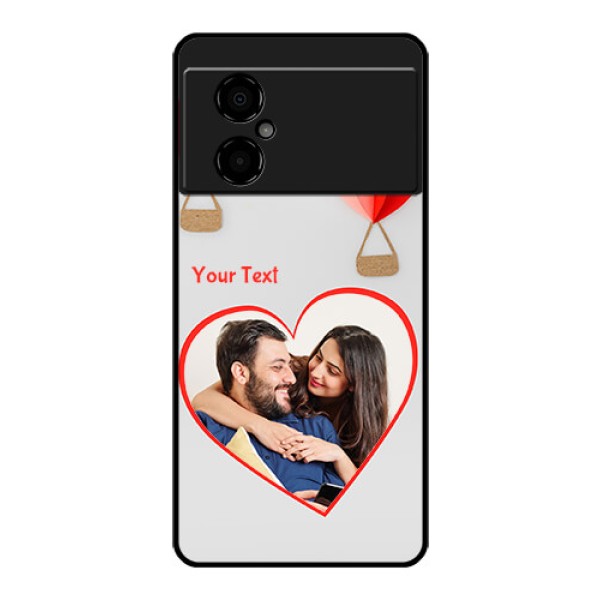 Poco M4 5G Custom Glass Mobile Case - Parachute Love Design