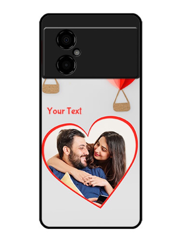 Custom Poco M4 5G Custom Glass Mobile Case - Parachute Love Design
