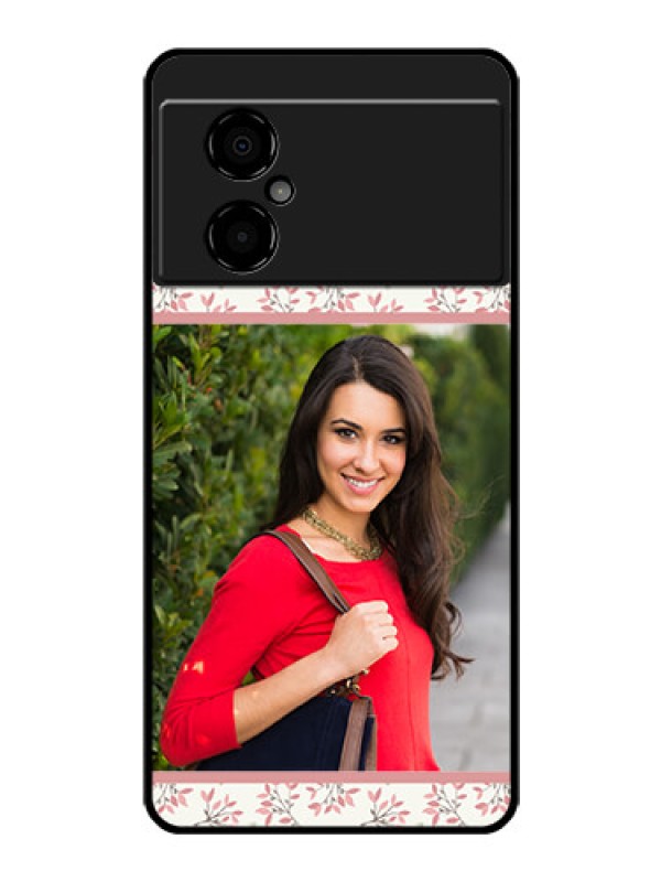 Custom Poco M4 5G Custom Glass Phone Case - Premium Floral Design