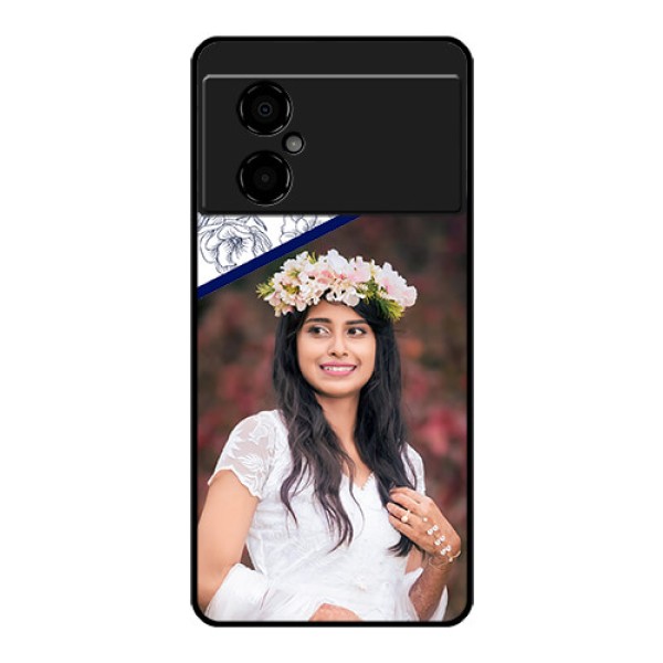 Poco M4 5G Personalized Glass Phone Case - Premium Floral Design