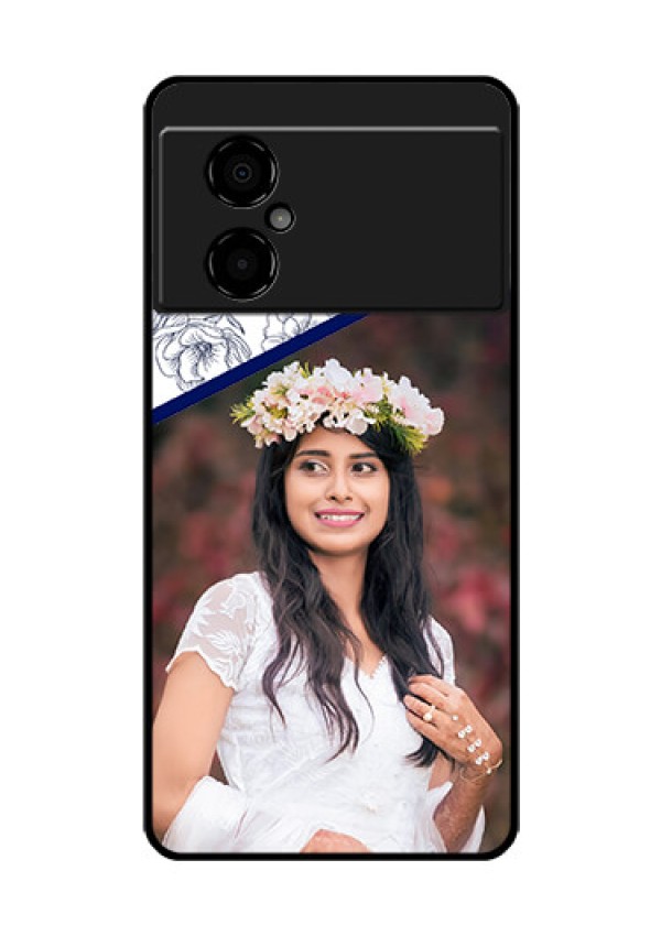 Poco M4 5G Personalized Glass Phone Case - Premium Floral Design