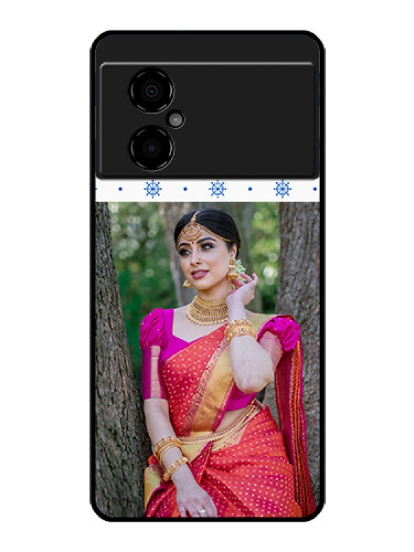 Custom Poco M4 5G Photo Printing on Glass Case - Snow Pattern Design