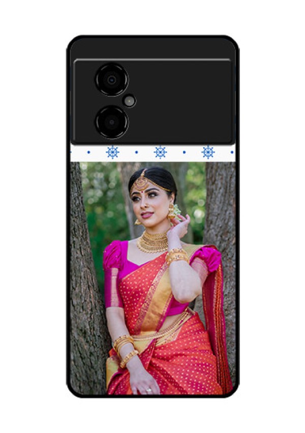 Poco M4 5G Photo Printing on Glass Case - Snow Pattern Design