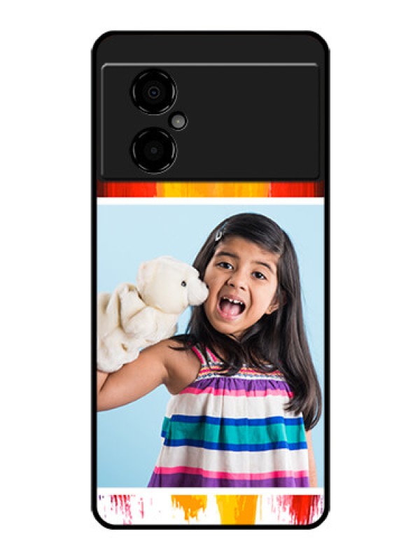 Custom Poco M4 5G Personalized Glass Phone Case - Multi Color Design
