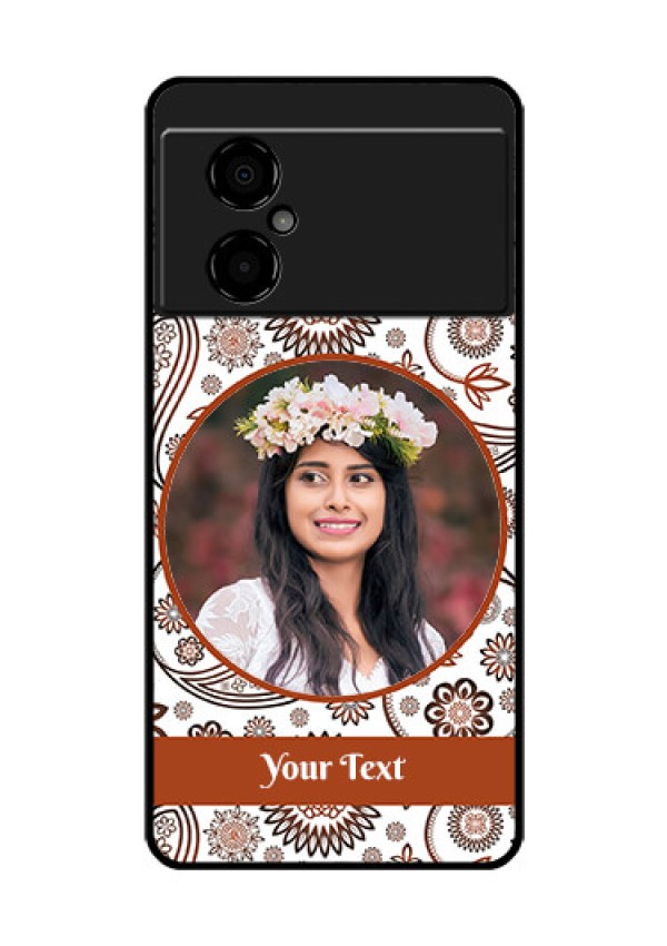 Poco M4 5G Custom Glass Mobile Case - Abstract Flower Design