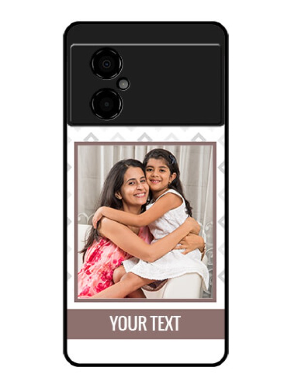 Custom Poco M4 5G Photo Printing on Glass Case - Simple Diamond Design