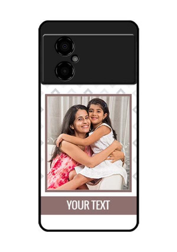 Poco M4 5G Photo Printing on Glass Case - Simple Diamond Design