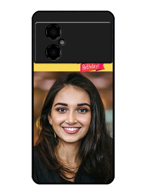 Custom Poco M4 5G Custom Glass Mobile Case - Happy Birthday Design