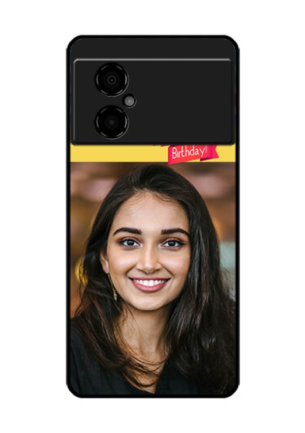Poco M4 5G Custom Glass Mobile Case - Happy Birthday Design