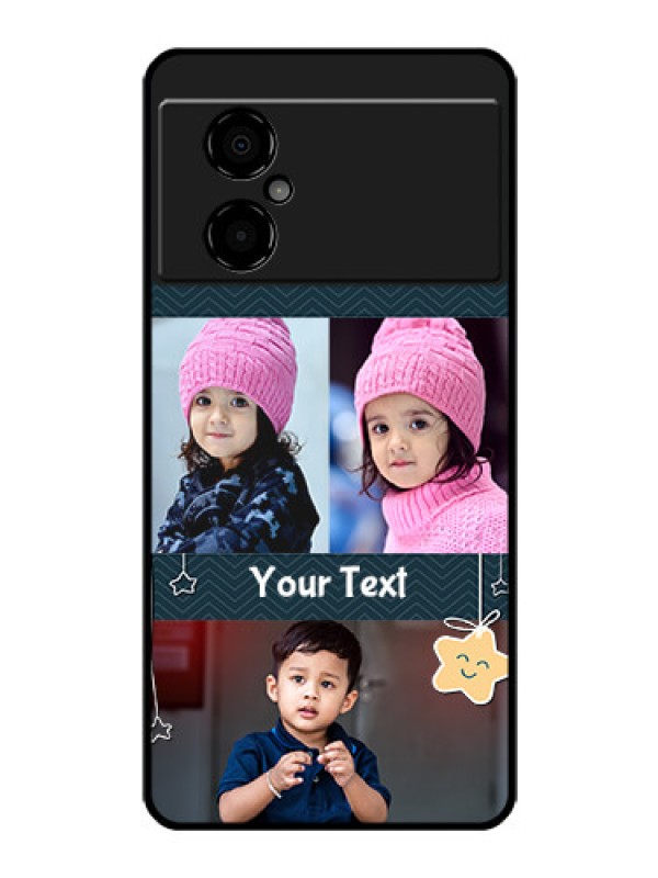 Custom Poco M4 5G Custom Glass Mobile Case - Hanging Stars Design