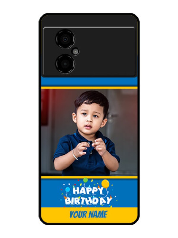 Custom Poco M4 5G Custom Glass Mobile Case - Birthday Wishes Design