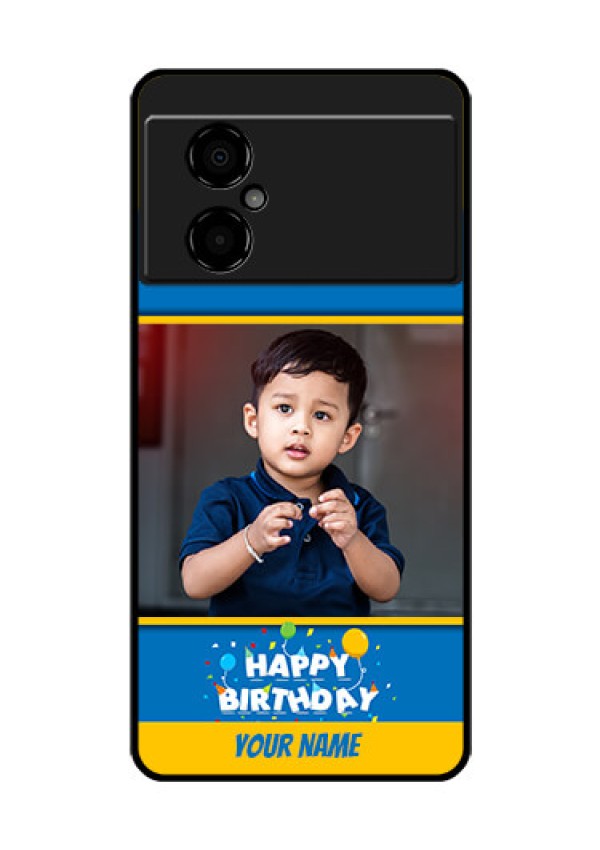 Poco M4 5G Custom Glass Mobile Case - Birthday Wishes Design